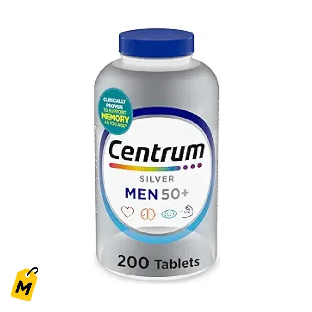 Multivitaminico Centrum Silver Hombres 50+ con D3, B y Zinc - 200 Tabletas