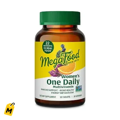 Multivitaminico MegaFood pa la Mujer - Con Hierro, Vit C, D y B - Energia, Huesos, Defensa