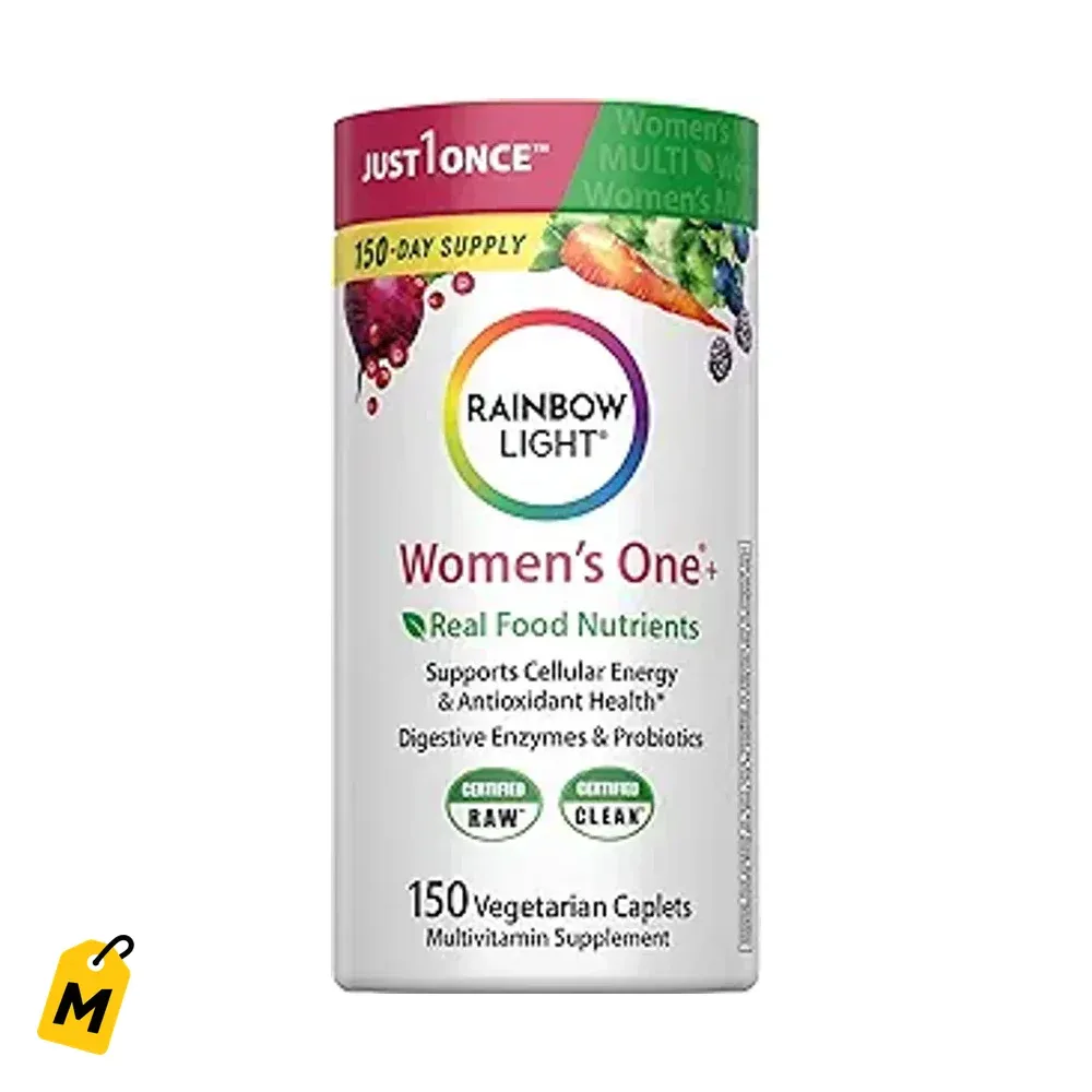 Multivitaminico Mujer Rainbow Light One + | 150 Capsulas | Energia, Defensas y Digestion