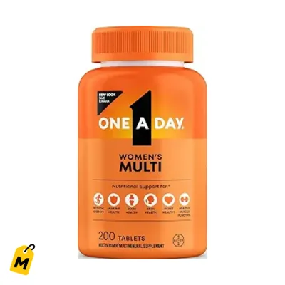 Multivitaminico One A Day Mujeres - Biotin, Calcio, Hierro, Zinc - 200 Tabletas