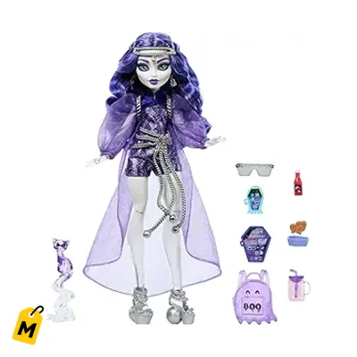 Muneca Monster High Spectra Vondergeist con mascota Rhuen y accesorios chulos