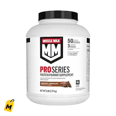Muscle Milk Pro Series Chocolate 5lb: 50g proteina, pa musculos y recuperacion