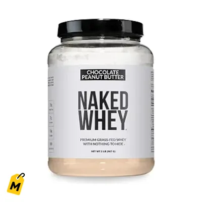 NAKED Whey Proteina Chocolate Mani Grass Fed - Pura, Pa Crecer y Recuperarte
