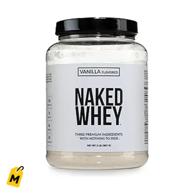 NAKED Whey Vainilla Proteina Pura - 25g Proteina - Sin Soya ni Gluten - NSF Certificada