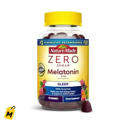 Nature Made Melatonina 5mg Sin Azucar - 70 Gomitas Pa Dormir Profundo y Relax