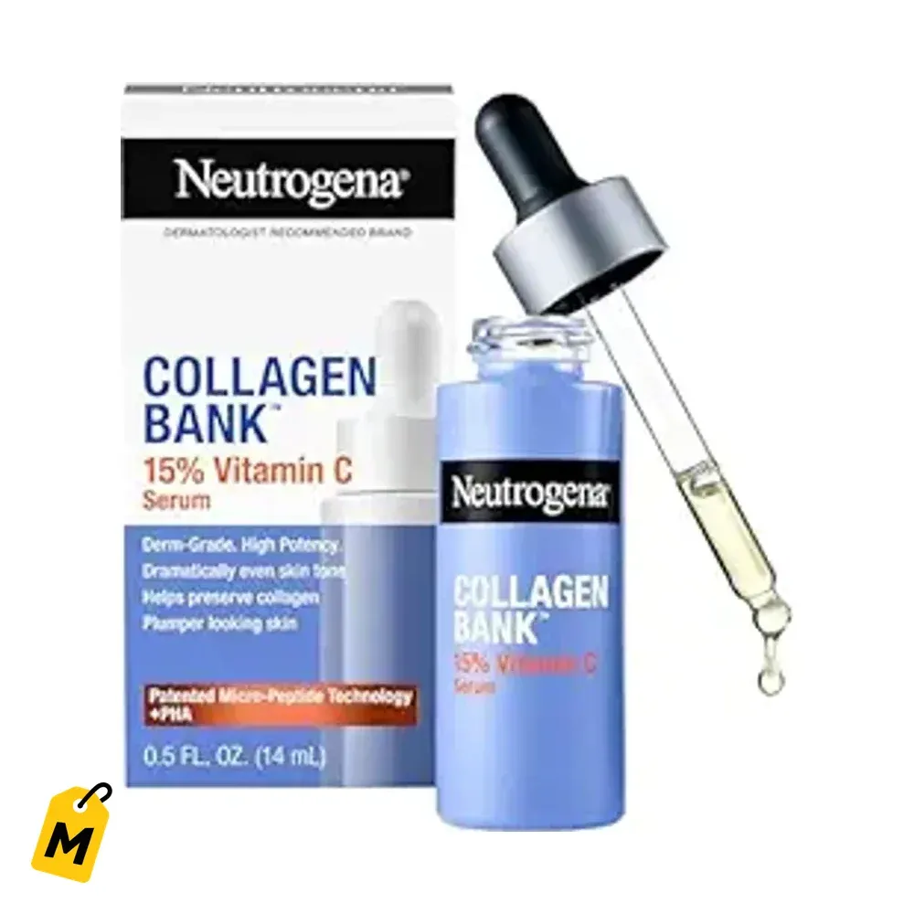 Neutrogena Suero Vitamina C Collagen Bank Cara y Cuello Anti Edad Piel Firme y Pareja
