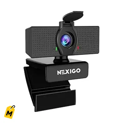 NexiGo N60 Webcam 1080p HD con Microfono y Tapa Pa tus Videollamadas Nitidas
