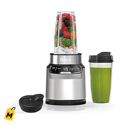 Ninja Nutri-Blender Pro Auto-iQ | Pa Batidas y Jugos | 1100W y 2 Vasos
