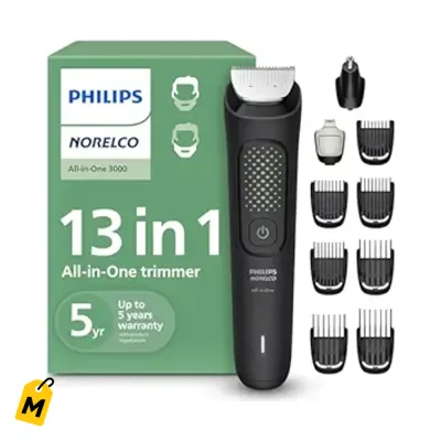 Norelco Philips Cortadora 13 en 1 para Hombres Barba y Pelo Cuchillas Metalicas Autoafilab