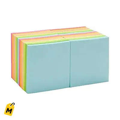 Notas Adhesivas Amazon Basics 3x3, 24 Paq, Colores Surtidos, pa Organizar y Recordar