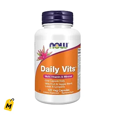 NOW Foods Daily Vits: Vitaminas y Minerales Pa Que Te Mantengas Fuerte, 120 Capsulas