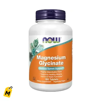 NOW Foods Magnesio Glicinato 100mg - Pa que te sientas nitido - 180 Tabletas