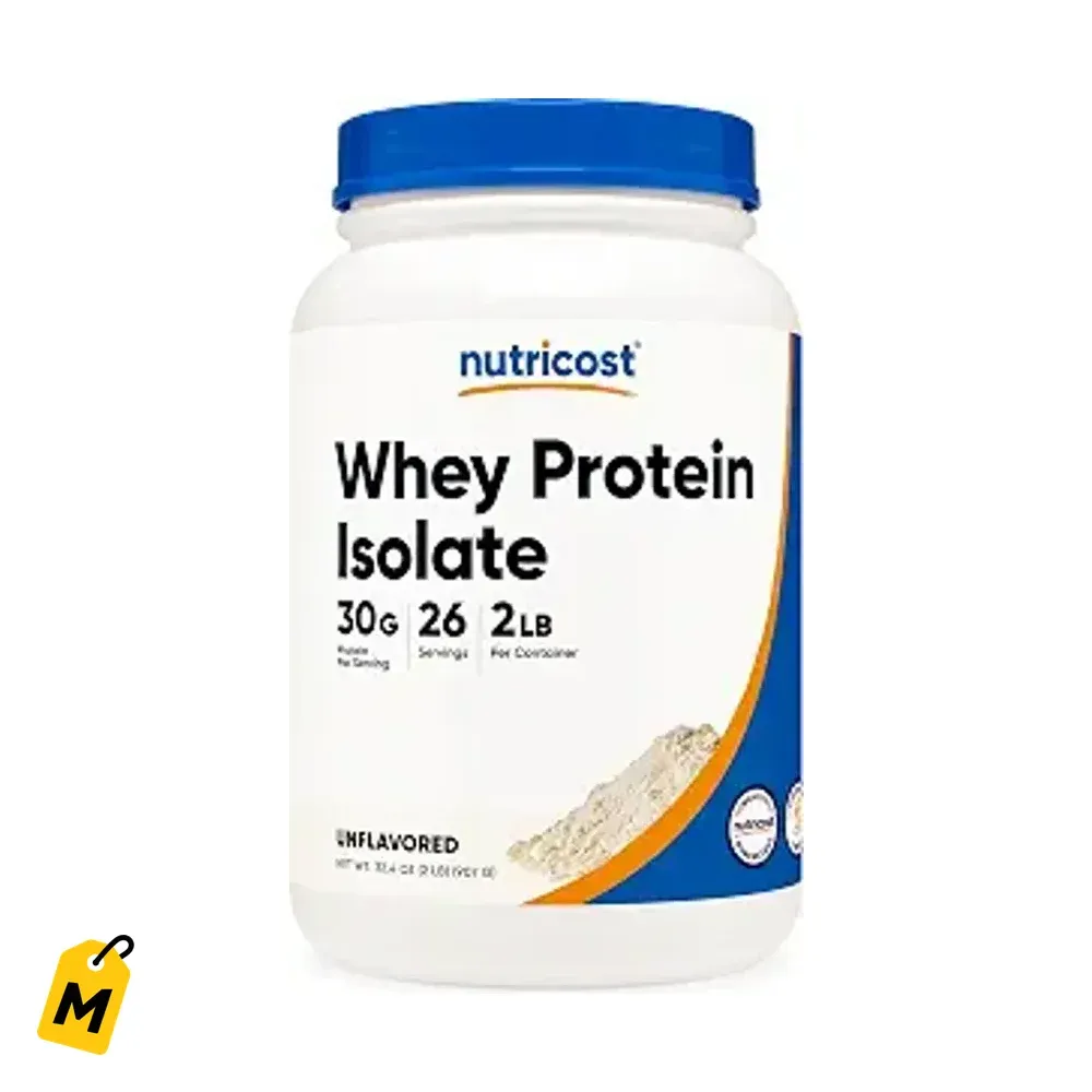 Nutricost Proteina Whey Isolate Sin Sabor 2 LBS - Pura Fuerza Pa Tus Musculos