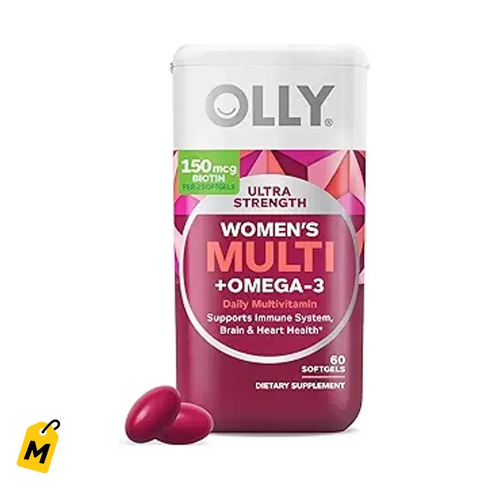 OLLY Multivitaminico Mujer - Energia, Inmunidad y Belleza con Omega-3