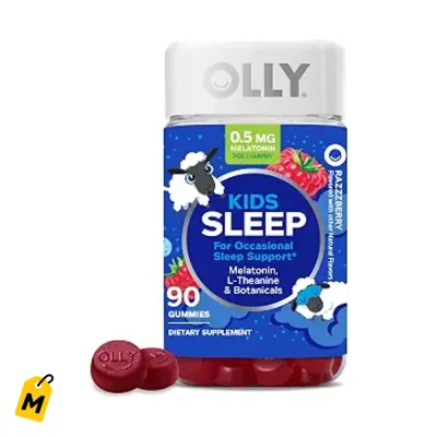 OLLY Pa Ninos Dormir - Melatonina 0.5 mg - 90 Gomitas - Ayuda Sueno Tranquilo