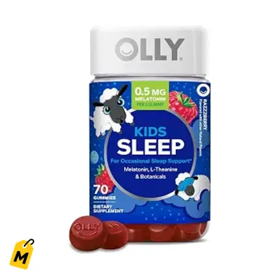 OLLY Sueno Ninos Melatonina 0.5mg - 70 Gomitas para un Descanso Feliz