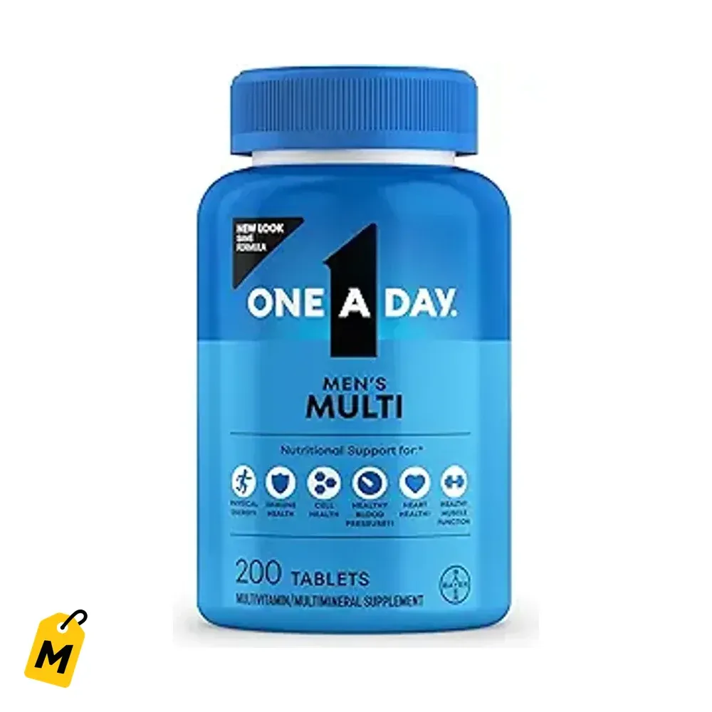 One A Day Multivitaminico para Hombres - Energia, Vit D, Zinc, B. 200 Unidades.
