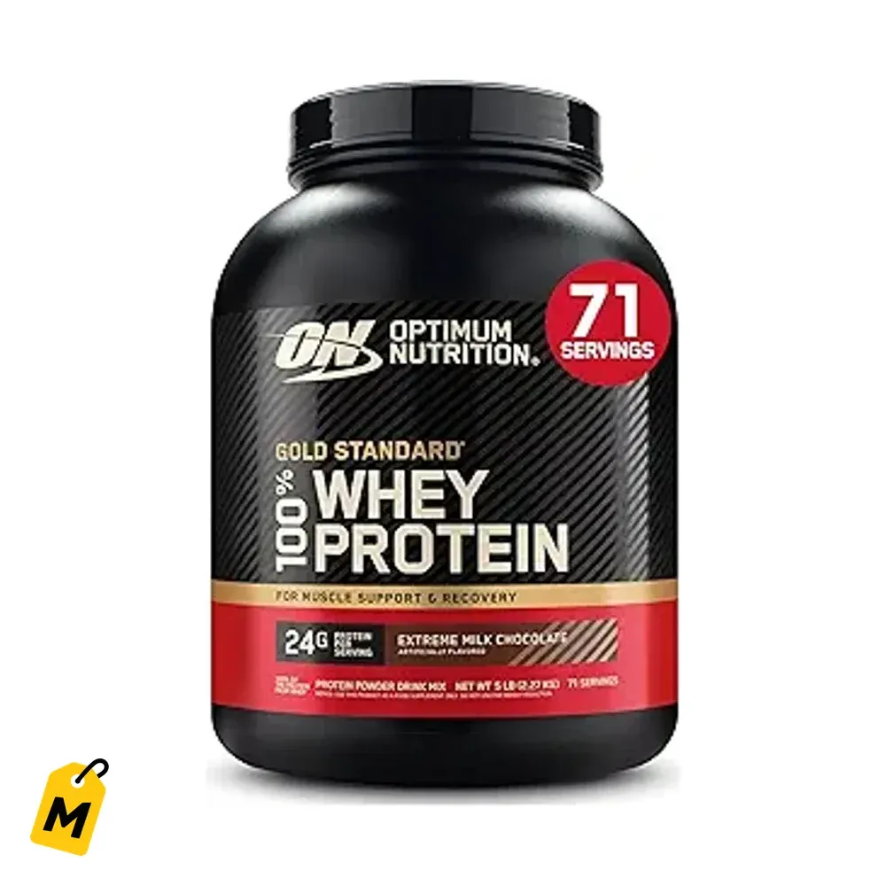 Optimum Nutrition Gold Standard 100 Whey Chocolate 5 Lbs - 24g Proteina y BCAAs