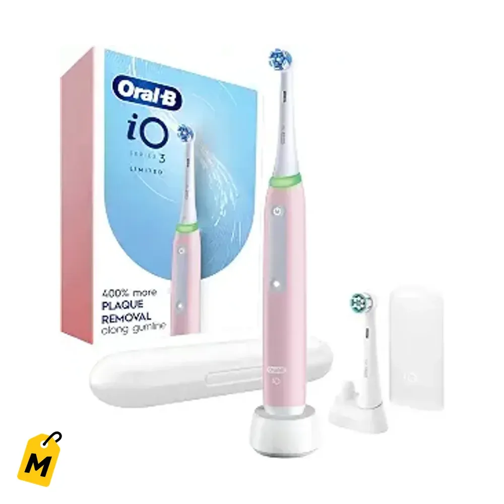 Oral-B iO3 Cepillo Electrico Recargable Rosado Limpieza Profunda Protege Encias