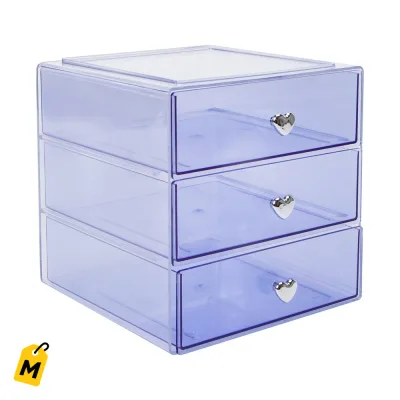 Organizador Apilable Acrilico 3 Niveles Pa Tu Maquillaje y Joyas