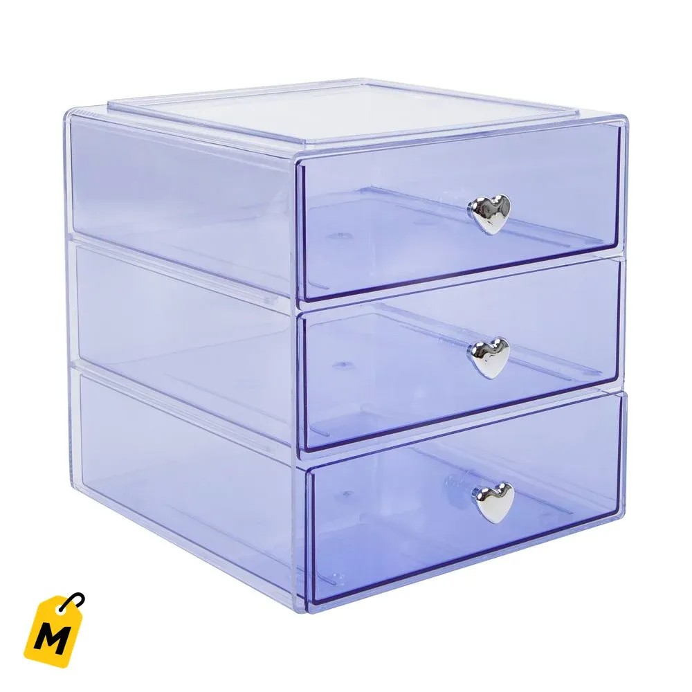 Organizador Apilable Acrilico 3 Niveles Pa Tu Maquillaje y Joyas
