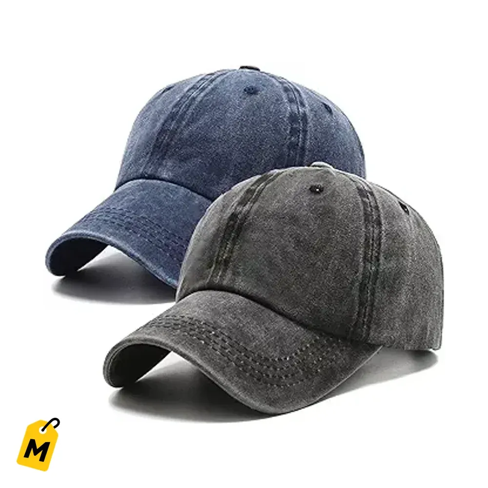 Pack 2 Gorras PFFY Vintage Desgastaas - Pa El y Ella, Estilo Dad Hat