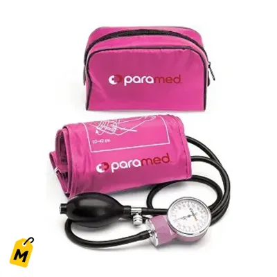 Paramed Medidor de Presion Manual Rosa - Brazalete Universal y Estuche Portatil