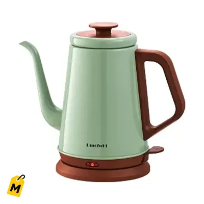 Pava Electrica DmofwHi Cuello de Ganso 1.0L Acero Inox Para Cafe y Te Verde