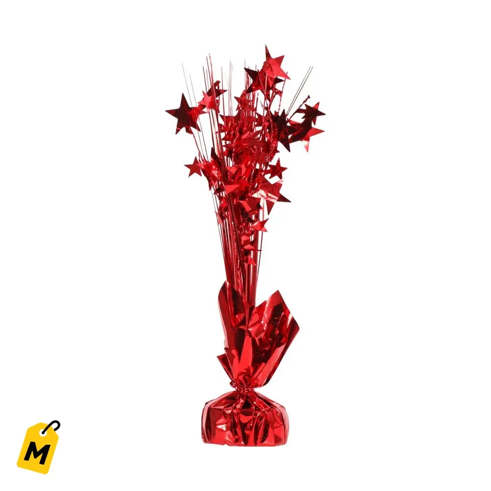 Pesas Rojas pa Globos y Centros de Mesa - Brillantes y Seguras