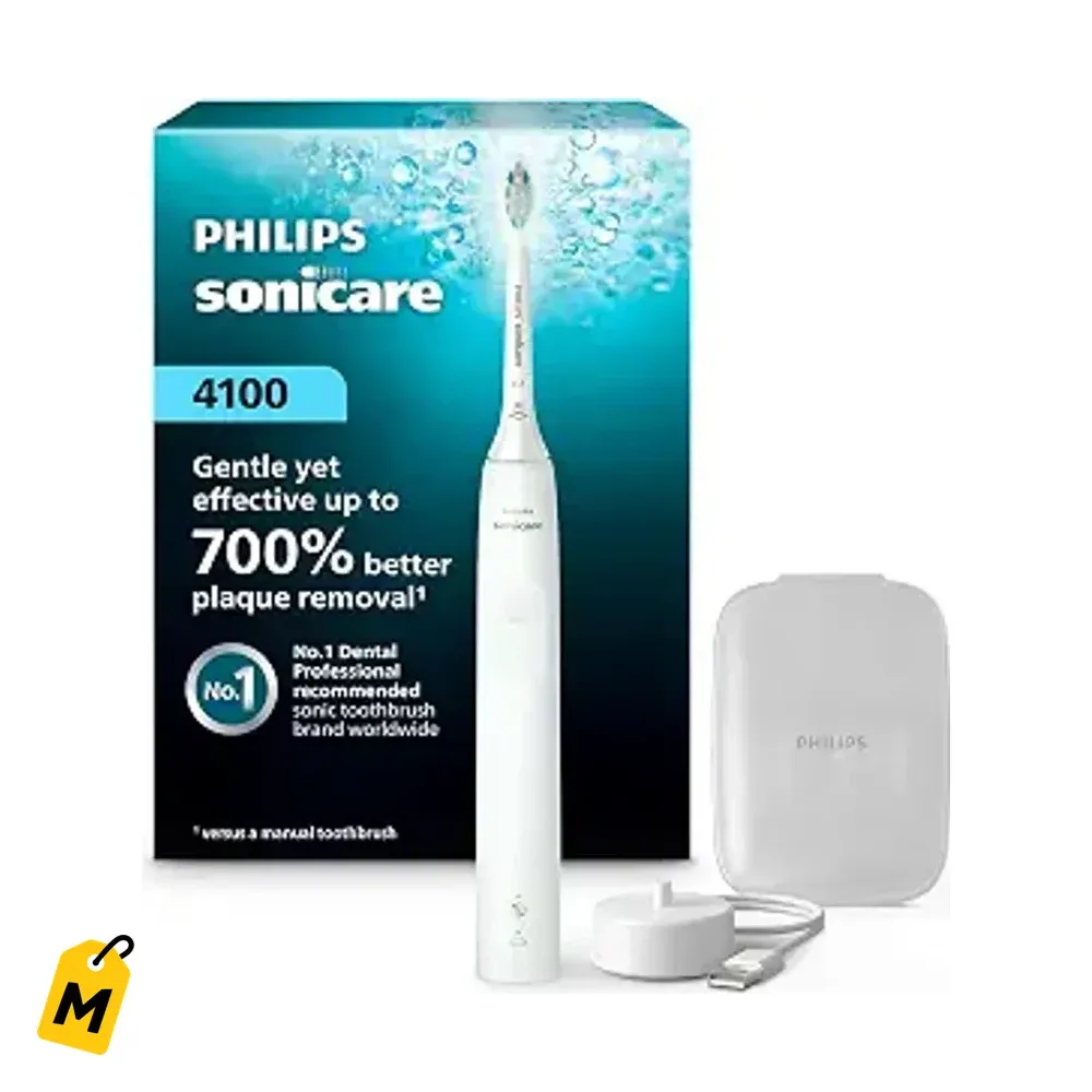 Philips Sonicare 4100 - Cepillo Electrico Recargable con Sensor y Estuche