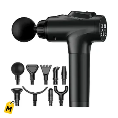 Pistola Masaje APHERMA Percusion Muscular 30 Velocidades 9 Cabezales Alivio Dolor
