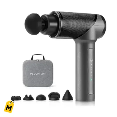 Pistola Masaje Medcursor - Relaja Musculos, Elimina Tension, Motor Potente, 6 Cabezales, G