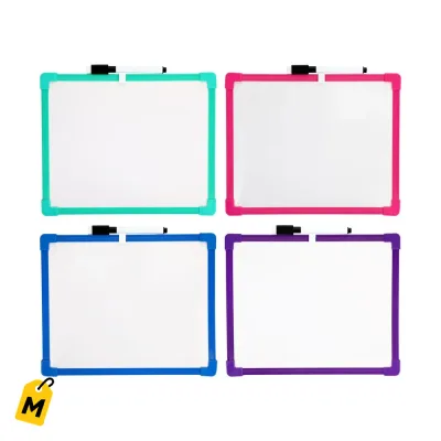 Pizarra Borrable Jot con Marcador y Bordes Coloridos - 10x8 pulg