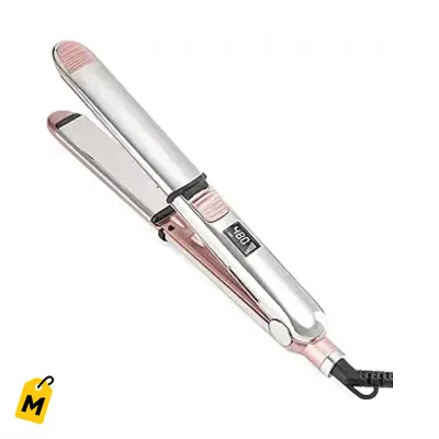 Plancha Rozamor 2 en 1 Titanio Ionico | Lacia y Riza Profesional, Rapido