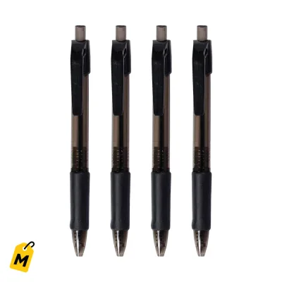 Plumas Gel Retractil Jot Comfort Grip 0.7mm, Paq 4