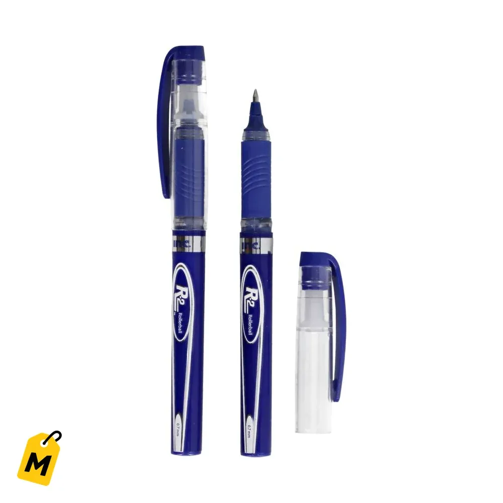 Plumas Inc. R-2 Roller Azules - Paquete de 2 pa Escribir Nitido