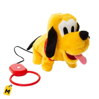Pluto Peluche Disney con Correa para Pasear Juguete Interactivo