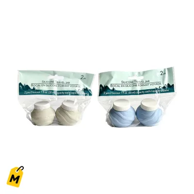 Potecitos de Silicon Pa Viaje Colores Surtidos Pack de 2