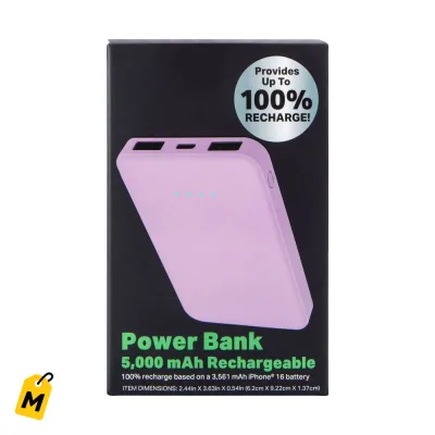 Power Bank 5000mAh Recargable - Pa que tu cel no se apague