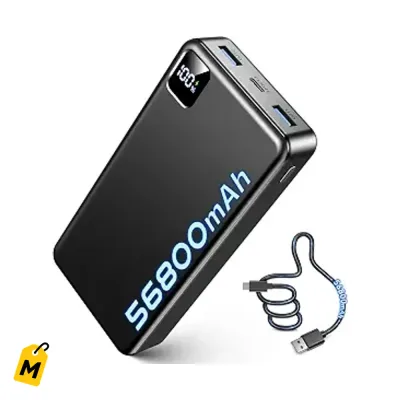 Power Bank MaiVoz 56800mAh Carga Rapida Pa Tu Celular y Tablet - Negro