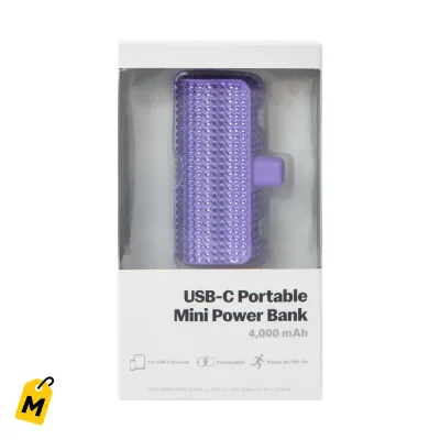 Power Bank Mini USB-C 4000 mAh - Carga tu Celular Donde Sea