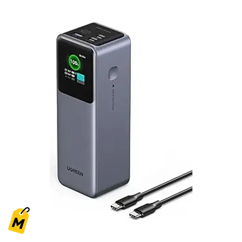 Power Bank UGREEN Nexode 25000mAh 200W: Carga Rapida y Pantalla Inteligente