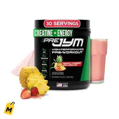 Pre Entreno JYM Pina Fresa 30 Servicios Energia y Resistencia Maxima para Hombres y Mujere