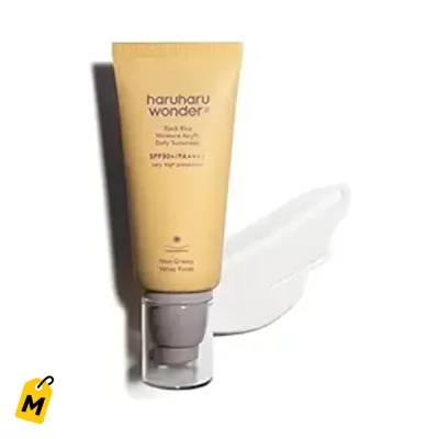 Protector Solar Haruharu Arroz Negro Diario - Piel Suave, Sin Rastro Blanco