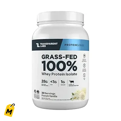 Proteina Aislada TLabs de Pasto Vainilla Francesa 28g Proteina Sin Gluten
