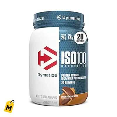 Proteina Dymatize ISO100 Choco Mani - 25g Proteina, Absorcion Rapida, Musculos Fuertes