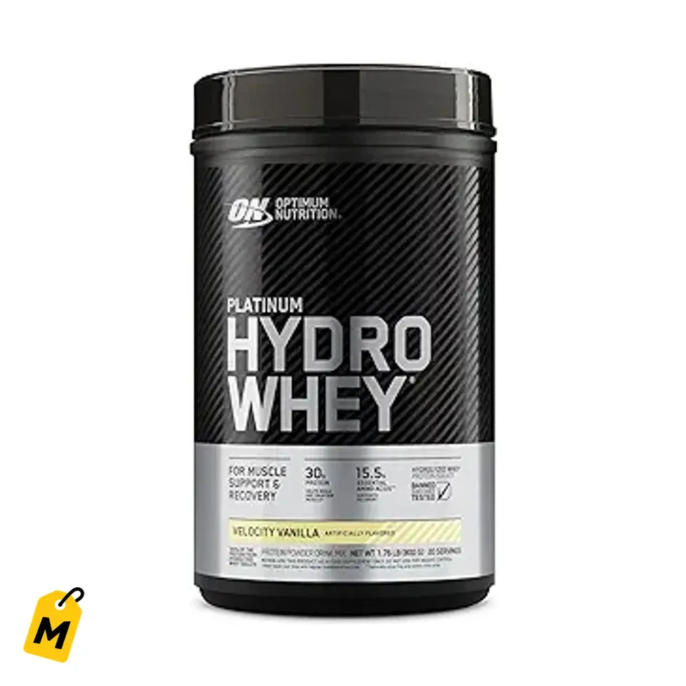 Proteina Hydrowhey ON Vainilla - 20 Serv. Cero Lactosa y Colesterol. Pa tus musculos.