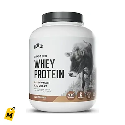 Proteina Levels Whey Chocolate Puro 5LB - 24G Proteina, Pura y Sin Aditivos