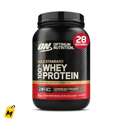 Proteina ON Gold Standard Whey Chocolate Leche 2 Lbs - Pa Crecimiento Muscular