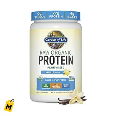 Proteina Vegana Garden of Life Vainilla 1.5LB - BCAA Probioticos Enzimas Sin Gluten Lactos